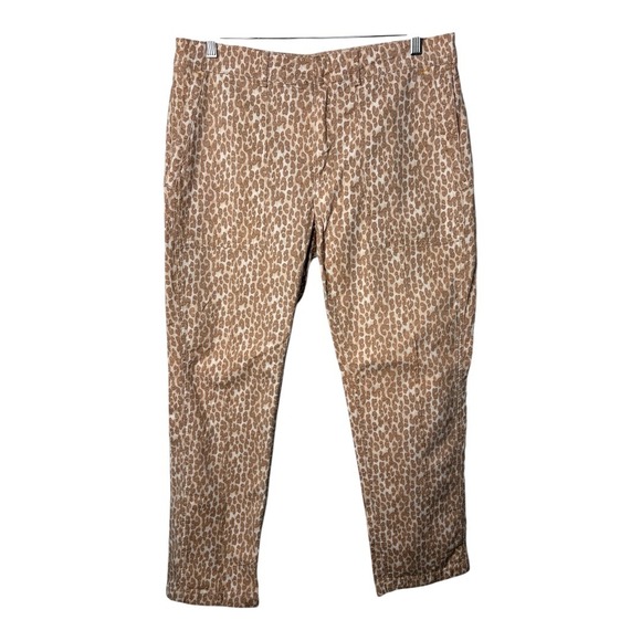 Anthropologie The Wanderer Leopard Print Cropped Pants Chic Women Size 31 - Picture 2 of 9